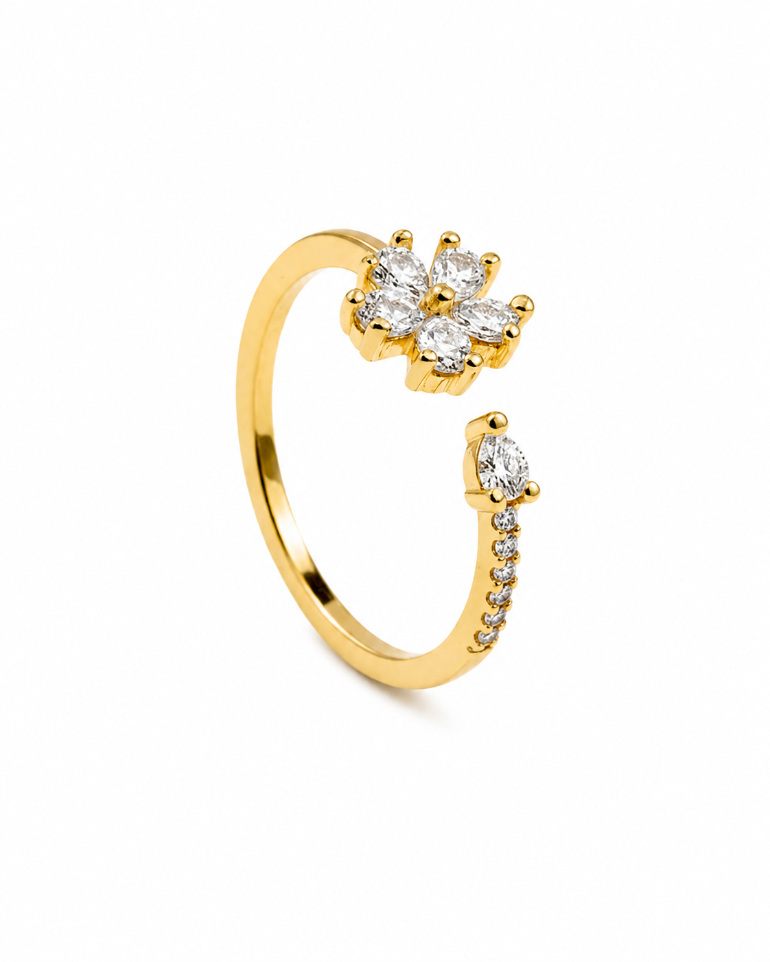 Floral Bloom Open Ring