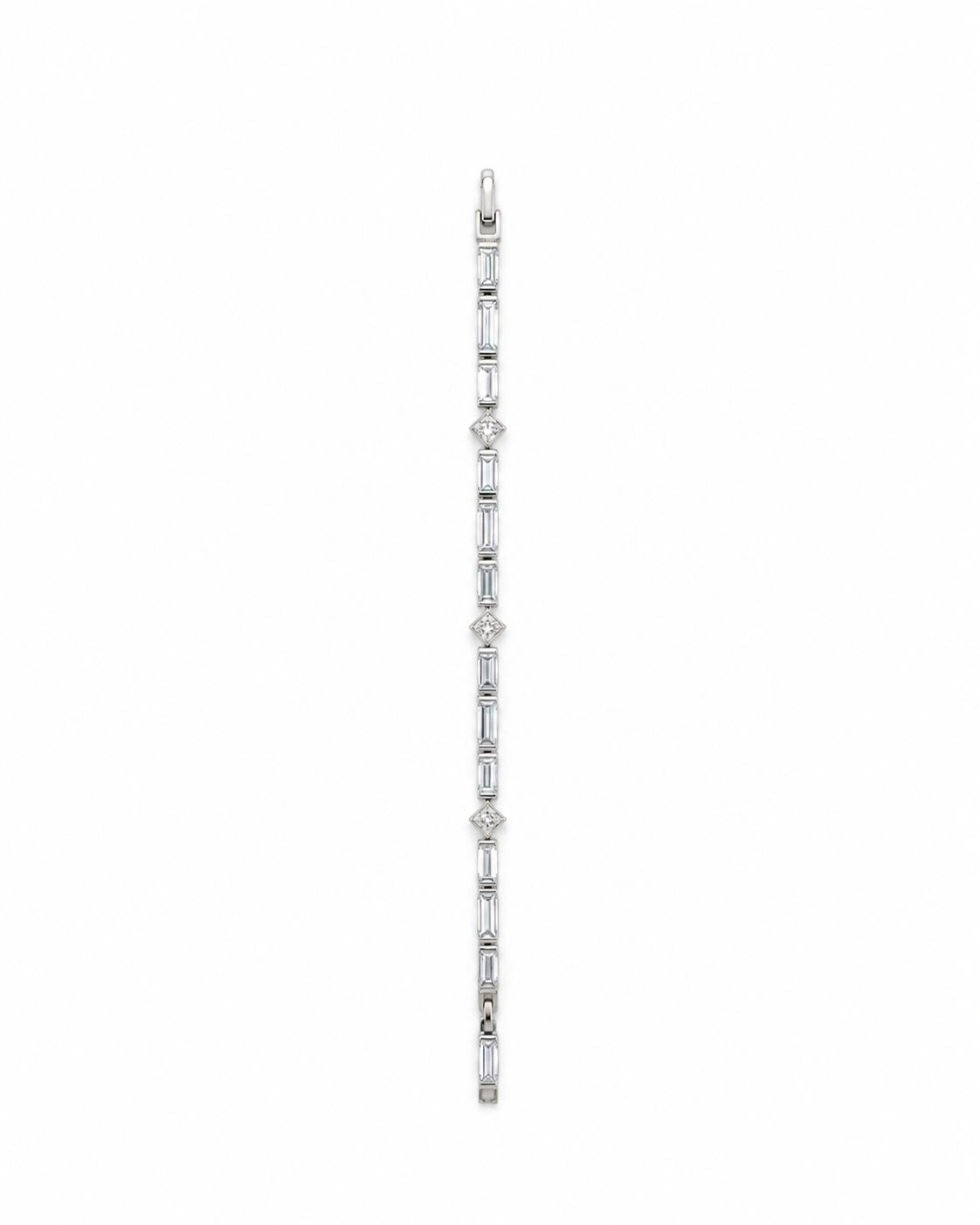 Silver Baguette Crystal Bracelet