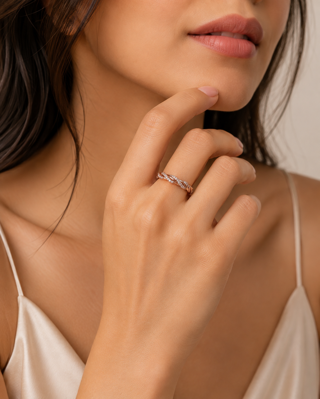Twisted Rose Gold Ring