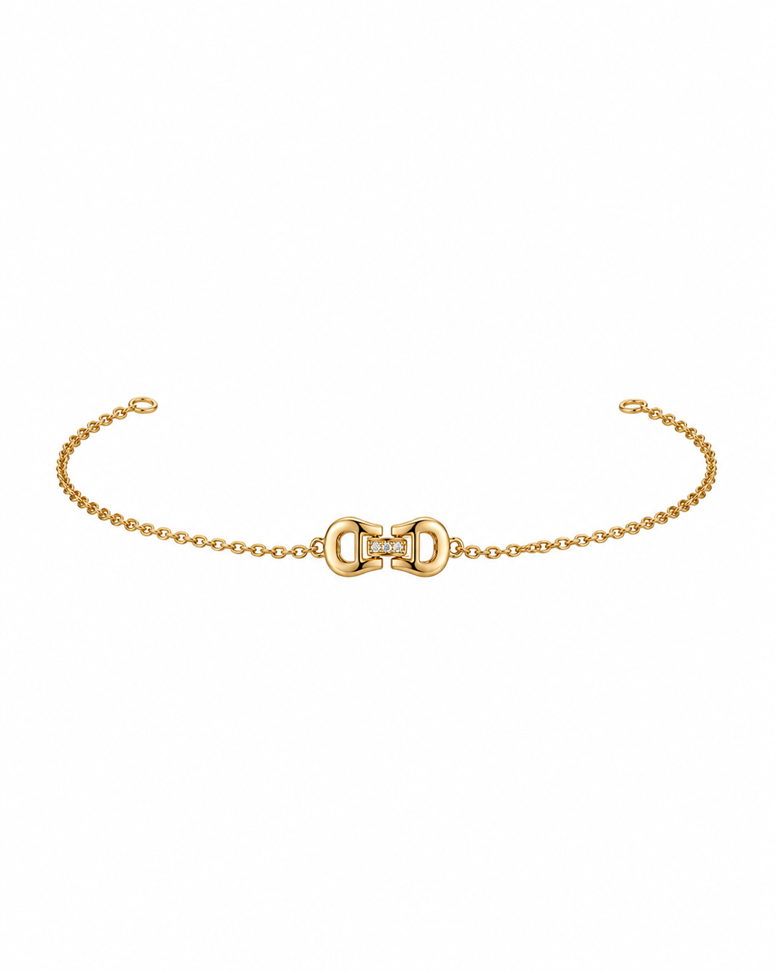 Golden Link Charm Bracelet