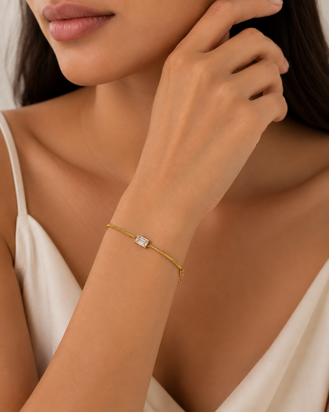 Emerald Cut Solitaire Bracelet