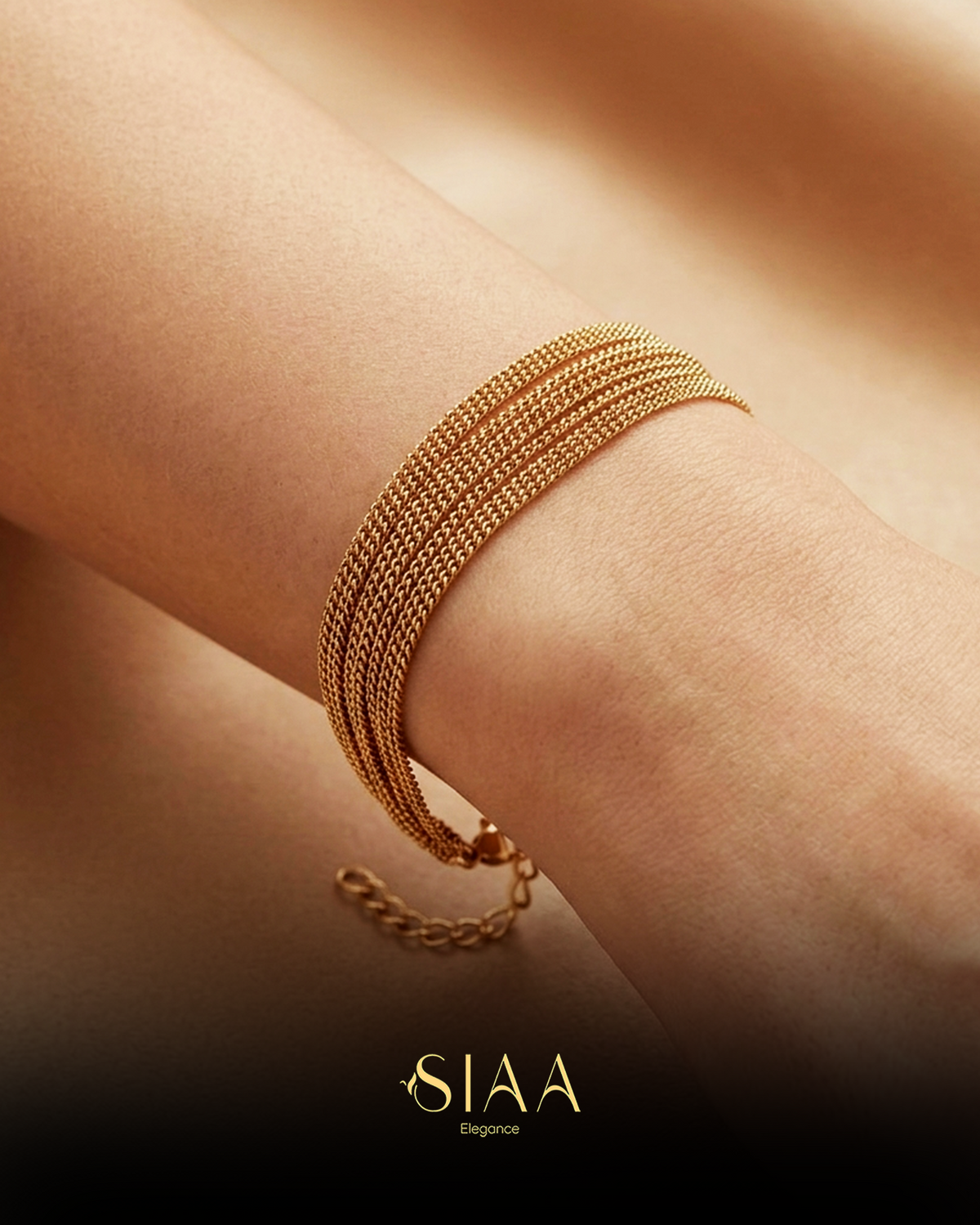 Golden Mesh Bracelet